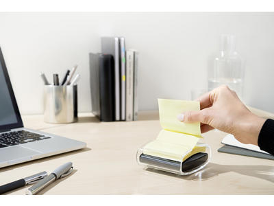 Memonote-dispenser, Til Z-fold notes, 76x76 mm, 1 blok, Post-It Super Sticky Z-Notes