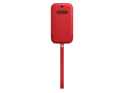 Apple Læder-sleeve med MagSafe til iPhone 12, 12 Pro – (PRODUCT)RED