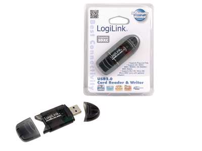 LogiLink Cardreader USB 2.0 Stick external for SD/MMC kortlæser Sort