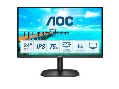 AOC B2 24B2XD LED display 60,5 cm (23.8") 1920 x 1080 pixel Fuld HD Sort