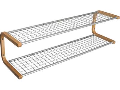 Skohylde, Anna, L=1200 mm grå/eg skohylde dobbel usamlet, Essem Design DK