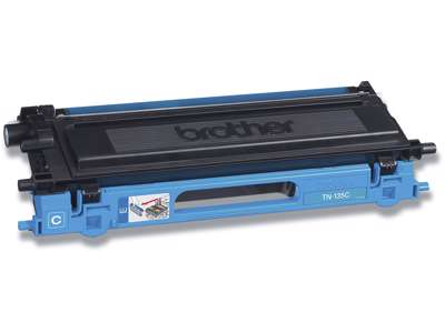 Toner, TN135C, Cyan-blå, 4.000 sider, Brother 