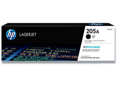 Toner, 205A, Black-sort, 1.100 sider, HP CF530A