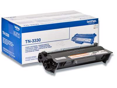 Toner, TN3330, Black-sort, 3.000 sider, Brother 