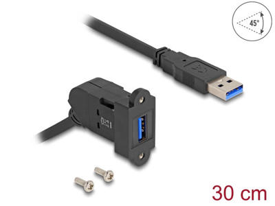 DeLOCK 67153 kabel kønsskifter USB-A Sort