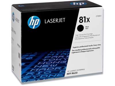 Toner, 81X, Black-sort, 25.000 sider, HP CF281X