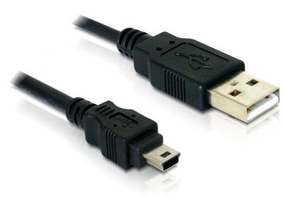 DeLOCK 82252 USB-kabel USB 2.0 1,5 m USB A Mini-USB B Sort