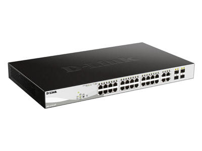 D-Link DGS-1210-24P Administreret L2 Gigabit Ethernet (10/100/1000) Strøm over Ethernet (PoE) Sort