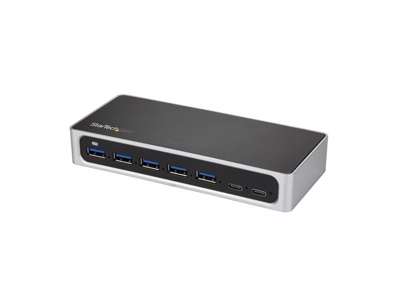 StarTech.com HB30C5A2CSC interface hub USB 3.2 Gen 1 (3.1 Gen 1) Type-B 5000 Mbit/s Sort, Sølv