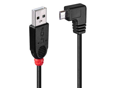 Lindy 31977 USB-kabel USB 2.0 2 m USB A Micro-USB B Sort