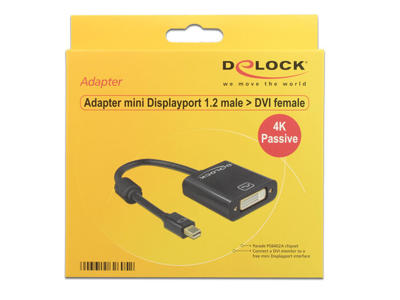 DeLOCK 62605 videokabel adapter 0,2 m Mini DisplayPort DVI-I Sort