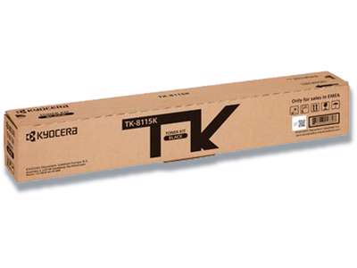 Toner, TK-8115K, Black-sort, 12.000 sider, Kyocera 