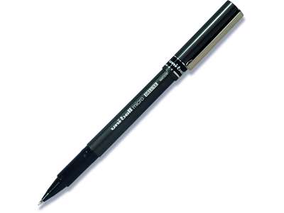 Rollerball pen, 0.5 mm, 0.2 mm, Sort, uni-ball Micro Deluxe UB-155-46