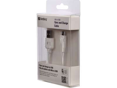 Sandberg MicroUSB Sync/Charge Cable 1m