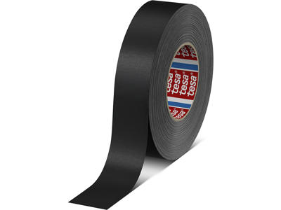 Tape - lærred, 38mm x 25m, Sort, 1 rulle, Tesa Premium 4651