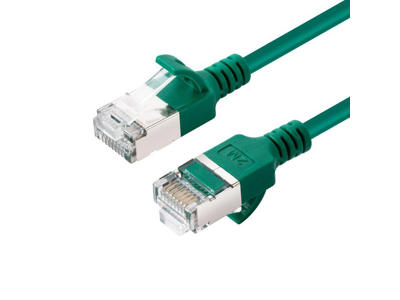 Microconnect V-FTP6A01G-SLIM netværkskabel Grøn 1 m Cat6a U/FTP (STP)