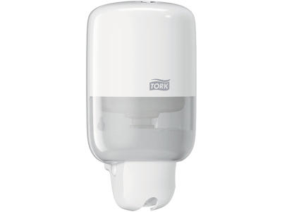 Dispenser, Til flydende sæbe, Trykknap, Hvid, 475 ml refill, Tork Mini S2