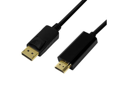 LogiLink CV0128 videokabel adapter 3 m DisplayPort HDMI Type A (Standard) Sort