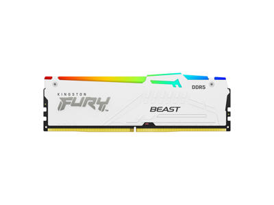 Kingston Technology FURY Beast 128 GB 5600 MT/s DDR5 CL40 DIMM (sæt med 4) White RGB XMP