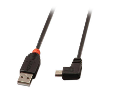 Lindy 31972 USB-kabel USB 2.0 2 m USB A Mini-USB B Sort