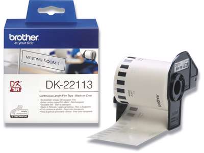 Labeltape, 62mm x 15.24m, 1 rulle, Klar, Brother P-Touch DK-22113