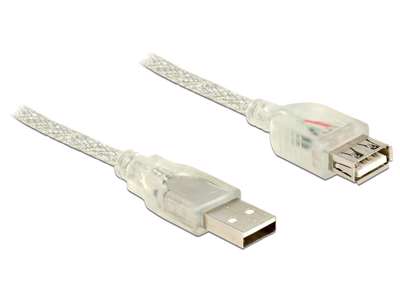 DeLOCK 83883 USB-kabel USB 2.0 2 m USB A Transparent