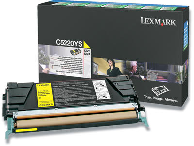 Toner, C5220YS, Yellow-gul, 3.000 sider, Lexmark 