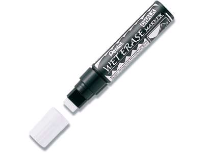 Kalk marker, 10-15 mm, Hvid, 1 stk, Pentel Wet Erase SMW56