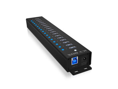 ICY BOX IB-HUB1717-U3 USB 3.2 Gen 1 (3.1 Gen 1) Type-A 5000 Mbit/s Sort