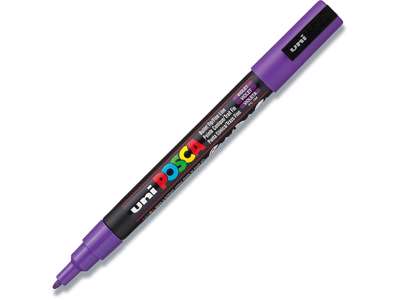 Paint marker, 0.9-1.3 mm, Violet, Rund spids, uni Posca PC-3M