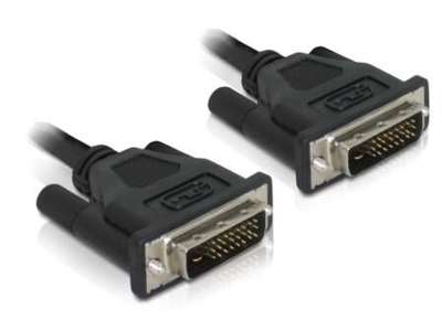 DeLOCK DVI 24+1 Cable 0.5m male/male DVI kabel 0,5 m DVI-D Sort