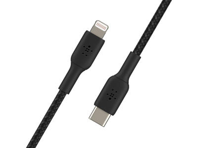 Belkin CAA004BT1MBK Lightning kabel 1 m Sort