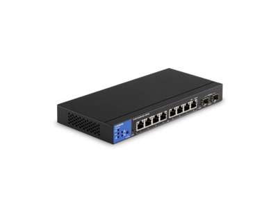 Linksys LGS310MPC Administreret L3 Gigabit Ethernet (10/100/1000) Strøm over Ethernet (PoE) Sort, Blå