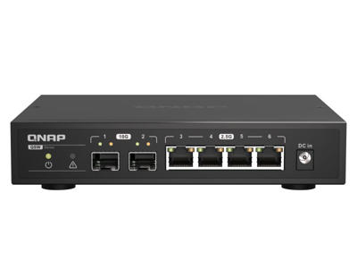 QNAP QSW-2104-2S netværksswitch Ikke administreret 2.5G Ethernet Sort