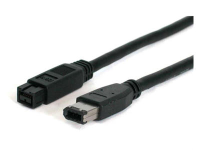 StarTech.com 6 ft 1394b Firewire Cable 9-6 Pin M-M 1,8 m Sort