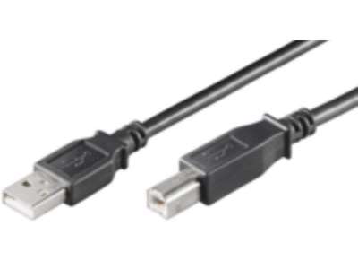 Microconnect USBAB01B USB-kabel USB 2.0 0,1 m USB A USB B Sort