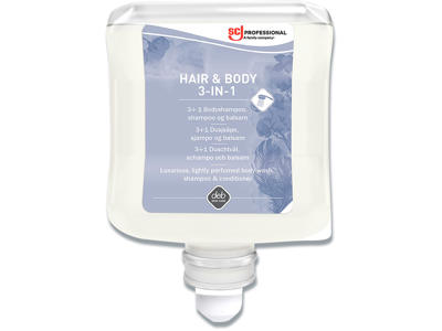 Shampo, Hår Krop Ansigt, Refill, 1000 ml, SCJ Professional Refresh Luxury 3-IN-1 Hair & Body