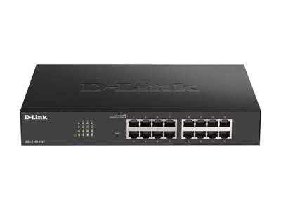 D-Link DGS-1100-16V2 netværksswitch Administreret L2 Gigabit Ethernet (10/100/1000) Sort