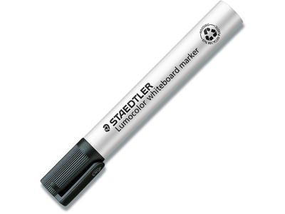 Whiteboard marker, Rund spids, Sort, 2 mm, Staedtler Lumocolor 351