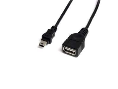 StarTech.com USBMUSBFM1 USB-kabel 0,3 m USB A Mini-USB B Sort