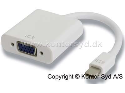 Microconnect MDPVGA videokabel adapter 0,15 m Mini DisplayPort VGA (D-Sub) Hvid