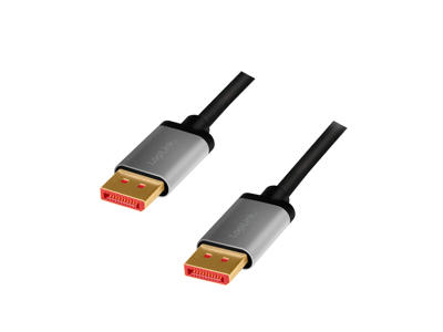 LogiLink CDA0105 DisplayPort kabel 2 m Sort, Grå