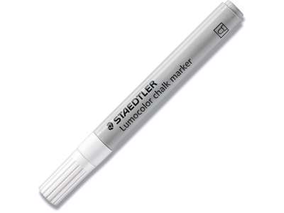 Kalk marker, 2.4 mm, Hvid, 1 stk, Staedtler Lumocolor Chalk 344