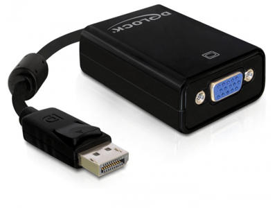 DeLOCK 61848 videokabel adapter 0,125 m VGA (D-Sub) DisplayPort Sort