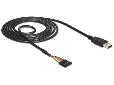 DeLOCK 1.8m USB2.0-A/TTL 6-p USB-kabel 1,8 m USB A Sort