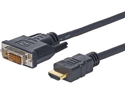 Microconnect HDM1924110 videokabel adapter 10 m DVI-D HDMI Type A (Standard) Sort