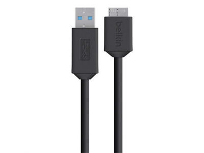 Belkin F3U166bt USB-kabel USB 3.2 Gen 1 (3.1 Gen 1) 0,9 m USB A Micro-USB B Sort