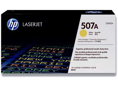 Toner, 507A, Yellow-gul, 6.000 sider, HP CE402A