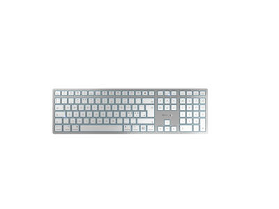 CHERRY KW 9100 SLIM FOR MAC tastatur Universel USB + Bluetooth QWERTY Nordisk Sølv