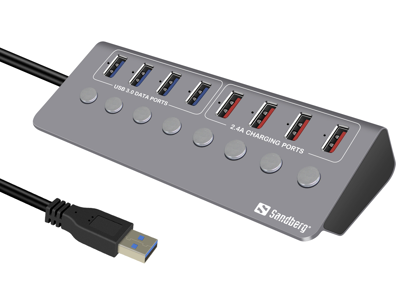 Sandberg USB 3.0 Hub 4xData + 4xCharge